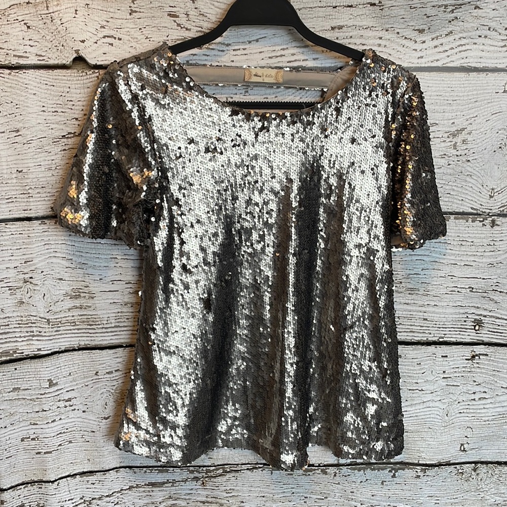 Altar’d state sequin too Small Flutter sleeves